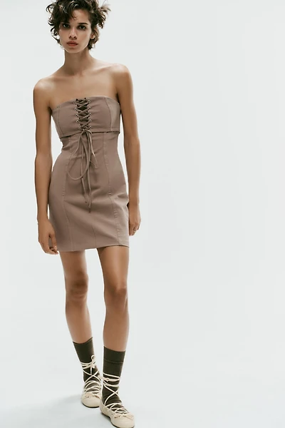 STRAPPY OFF-THE-SHOULDER MINI DRESS