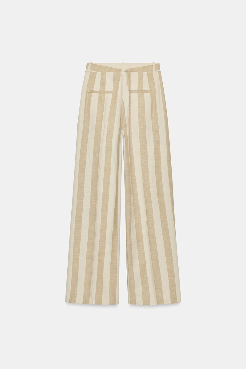 PANTALON WIDE LEG À RAYURES ZW COLLECTION