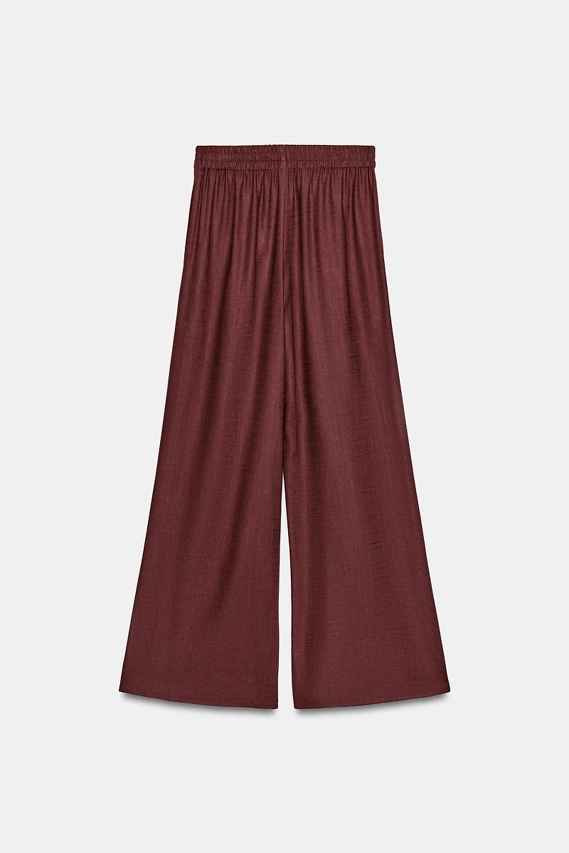 WIDE LEG LINEN PANTS