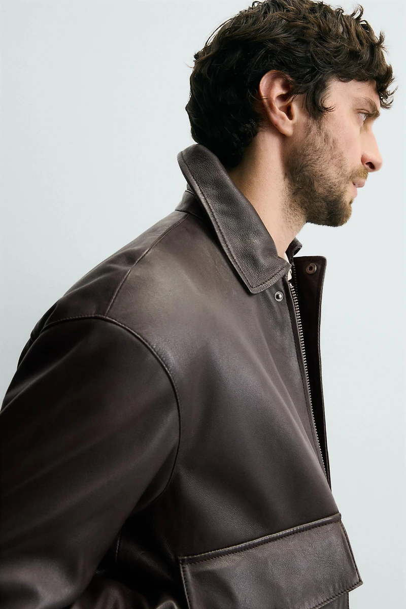 LEATHER POCKET JACKET