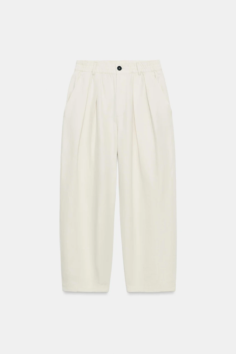 LINEN PLEATED PANTS ZW COLLECTION