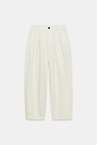 LINEN PLEATED PANTS ZW COLLECTION
