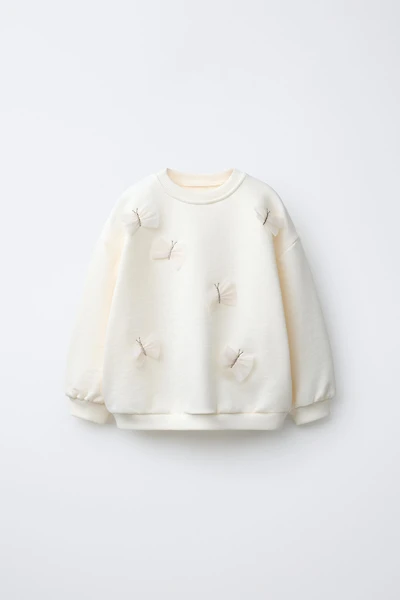 BUTTERFLY TULLE SWEATSHIRT
