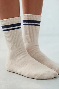 THREE-PACK OF STRIPED MID-CALF SOCKS