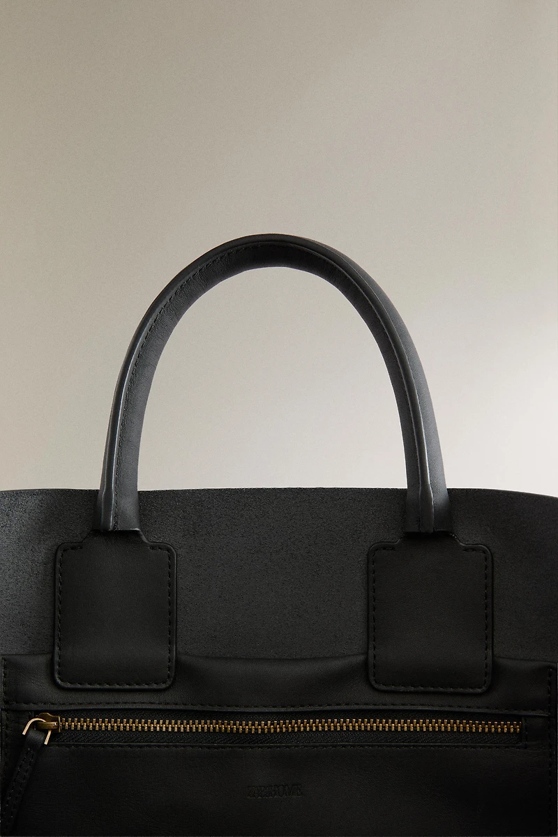 LEATHER MINI SHOPPER BAG