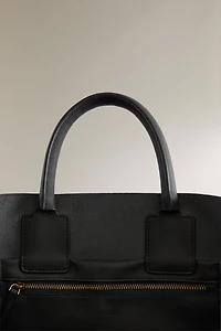 LEATHER MINI SHOPPER BAG