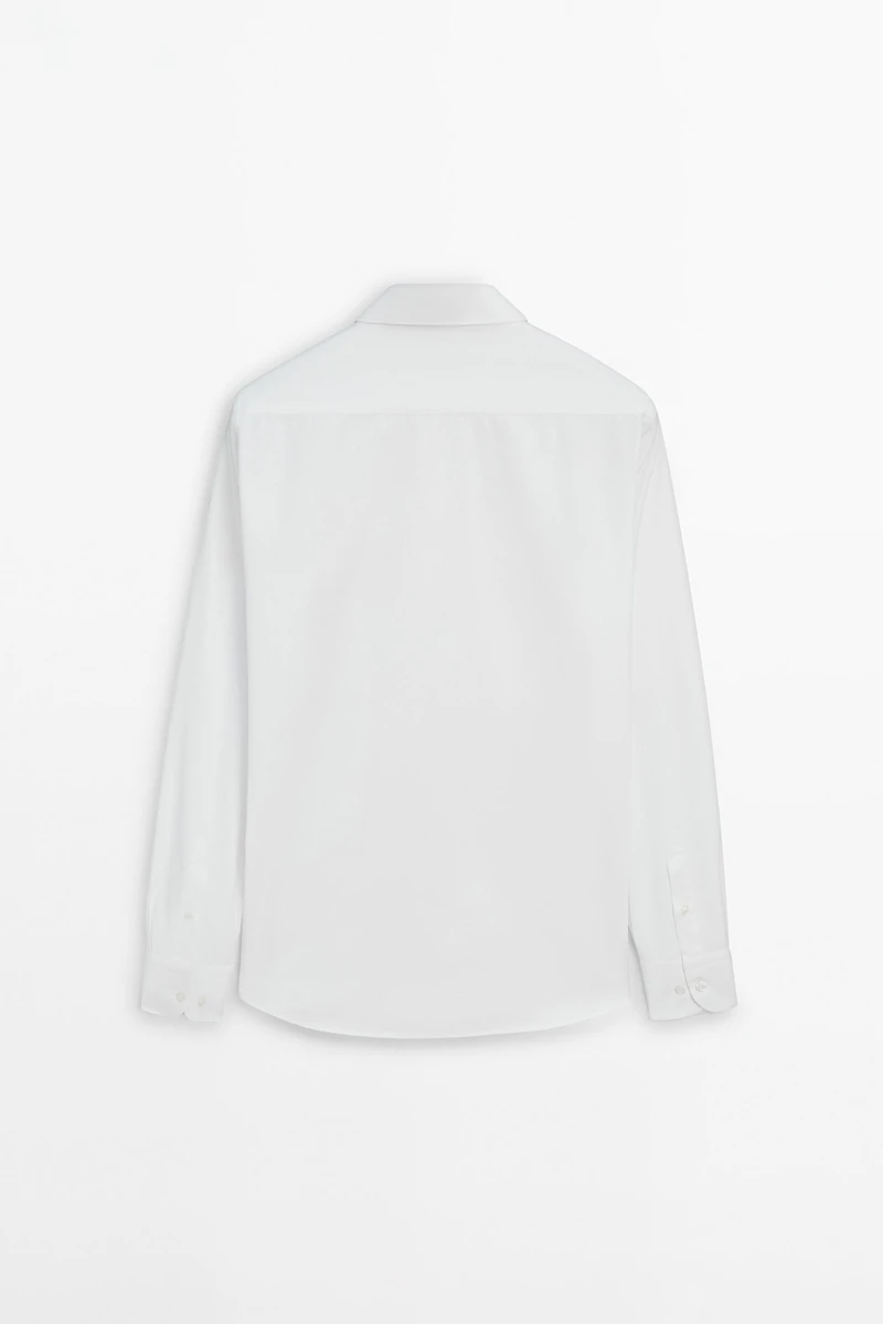 Slim fit 100% cotton poplin shirt