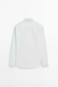 Slim fit 100% cotton poplin shirt