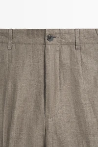 Faded total look 100% linen pants