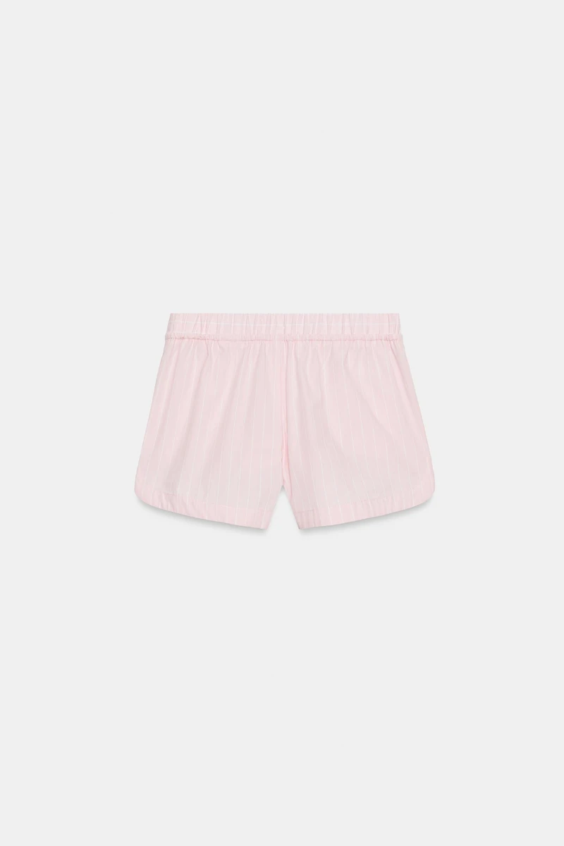 STRIPED POPLIN SHORTS