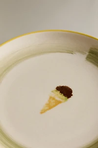 STONEWARE ICE CREAM DESSERT PLATE