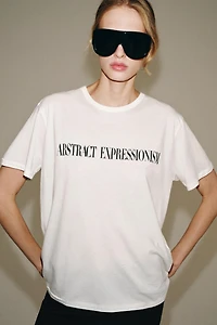 TEXT PRINT OVERSIZED T-SHIRT