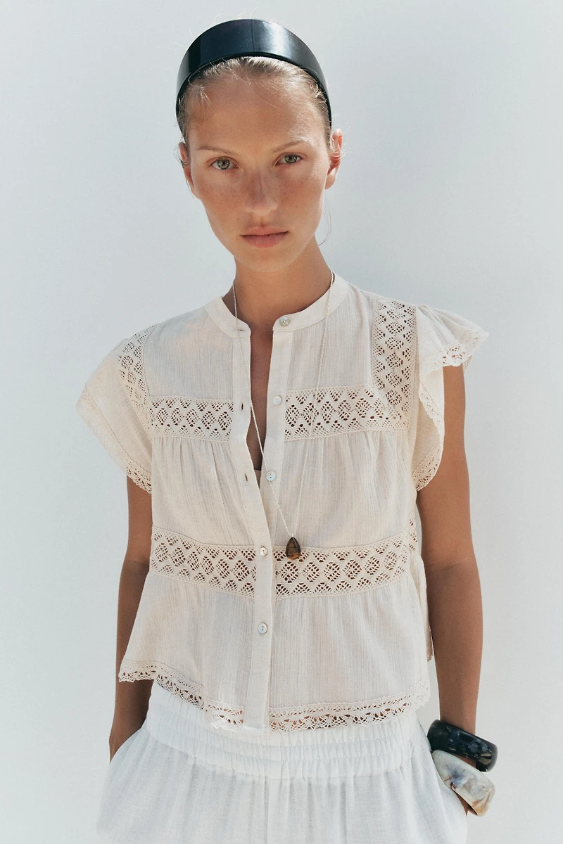 TOP RUSTIQUE CROCHET ENTRE-DEUX
