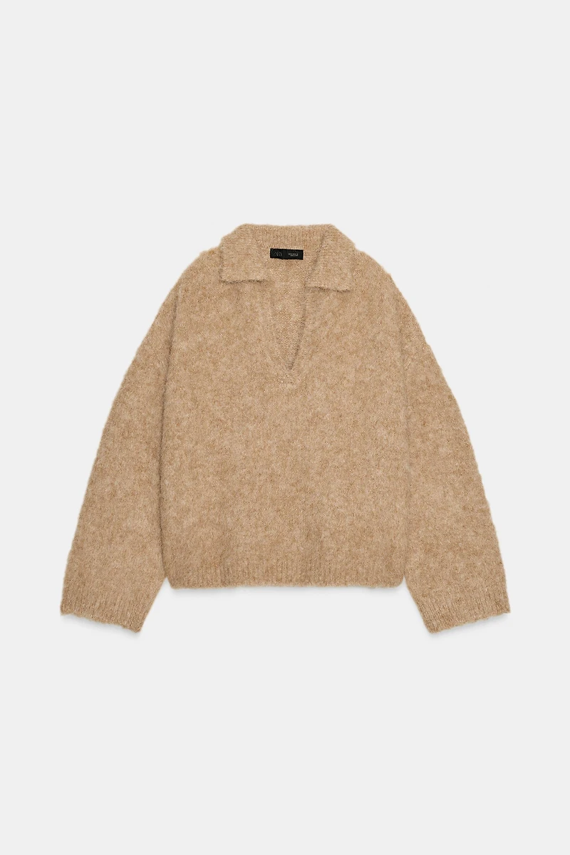 BRUSHED EFFECT KNIT JUMPER