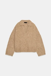 BRUSHED EFFECT KNIT JUMPER