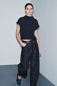 GILET EN MAILLE CÔTELÉE