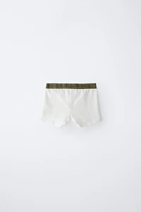 AGES 6-14 / THREE-PACK OF EMBOSSED TEXT BOXERS