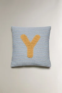 COUSSIN ENFANT BRODERIE LETTRE Y