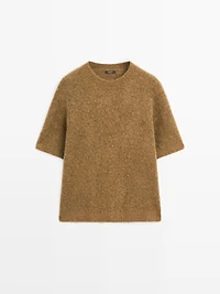 Oversize alpaca and wool knit sweater