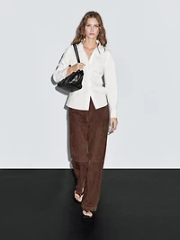 Cotton blend stretch shirt