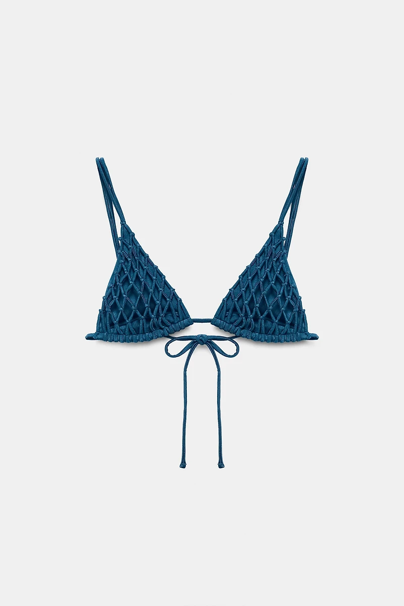 KNOTTED STRAP BIKINI TOP