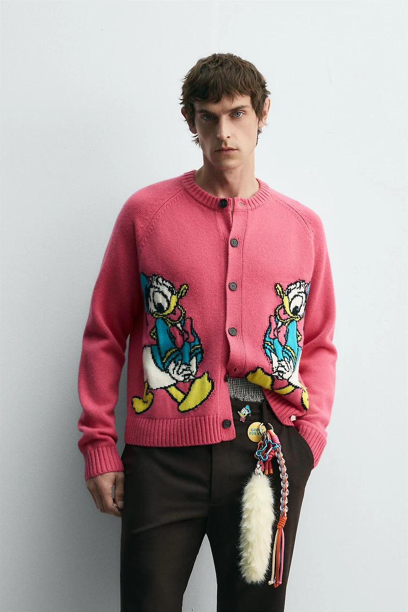 DONALD DUCK WOOL CARDIGAN HARRY LAMBERT FOR ZARA X DISNEY