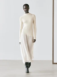 Knit dress with matching detail