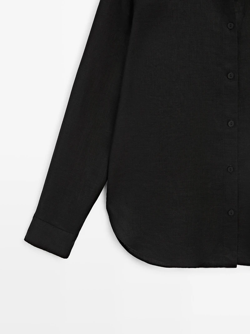 Flowing 100% linen shirt