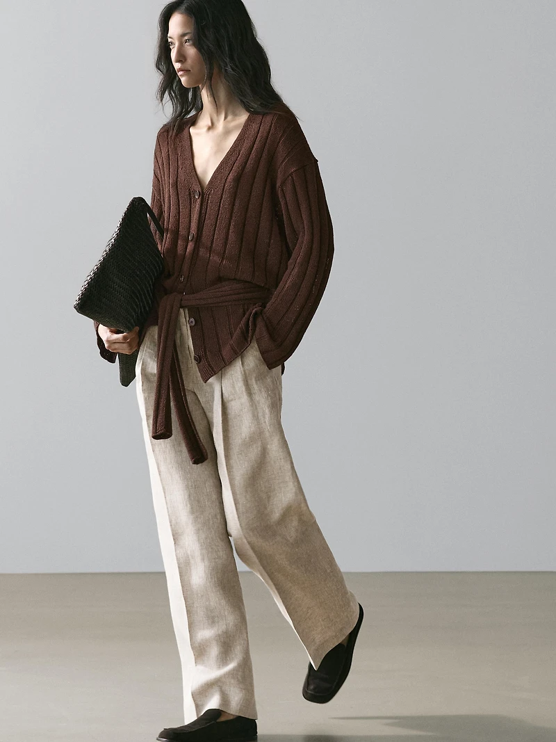 Pantalon de costume en lin