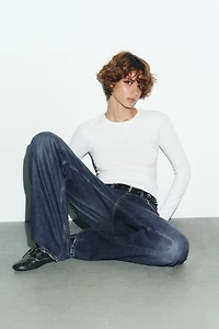 JEAN TRF DROIT LARGE TAILLE HAUTE
