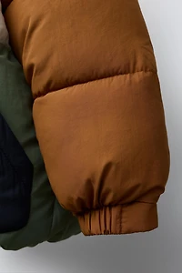 COLOR BLOCK WATER REPELLENT PUFFER JACKET