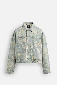 FLORAL PRINT DENIM JACKET