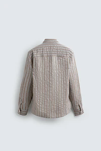 STRIPED FLOWY SHIRT