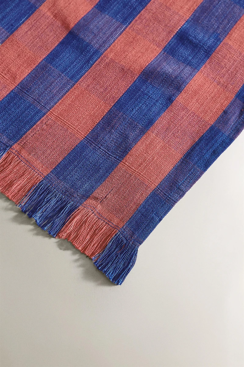 CHECKED COTTON MULTI-PURPOSE BLANKET X TENSIRA