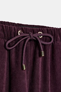 PANTALON LARGE À TAILLE ÉLASTIQUE