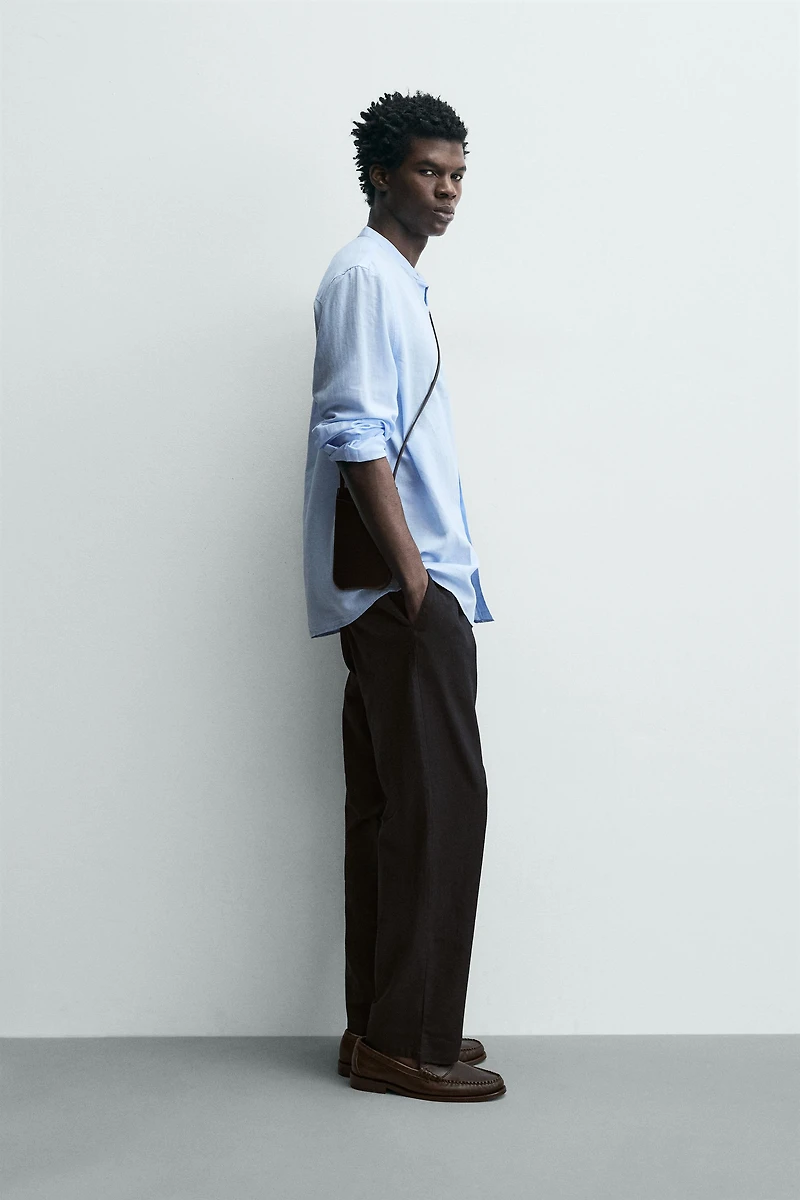 RELAXED FIT LINEN - COTTON SHIRT