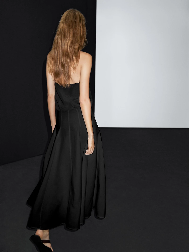 Long contrast dress