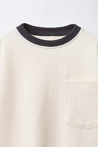 RIBBED POCKET T-SHIRT