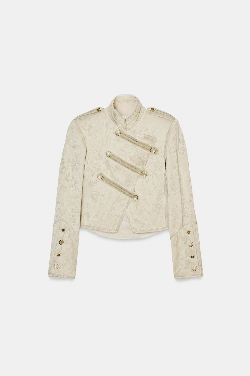 ZW COLLECTION LIMITED EDITION JACQUARD CROPPED JACKET