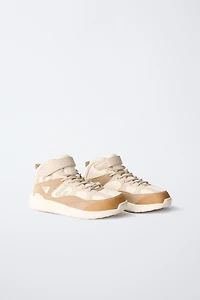CONTRAST HIGH-TOP SNEAKERS