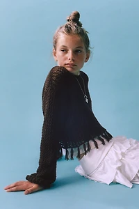 FRINGED KNIT JUMPER