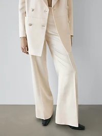 Satin wide-leg trousers