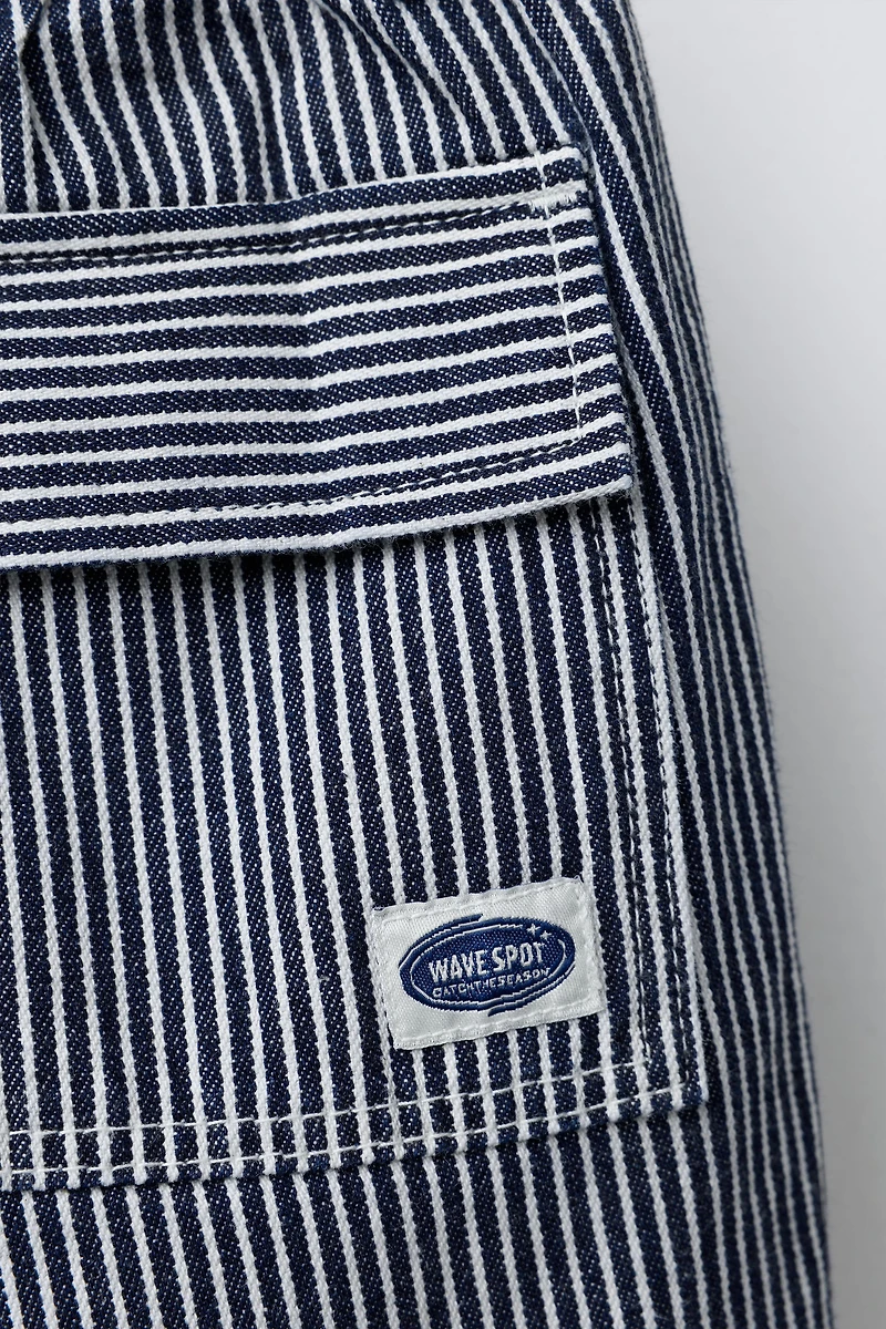 PANTALON DENIM BAGGY RAYURES