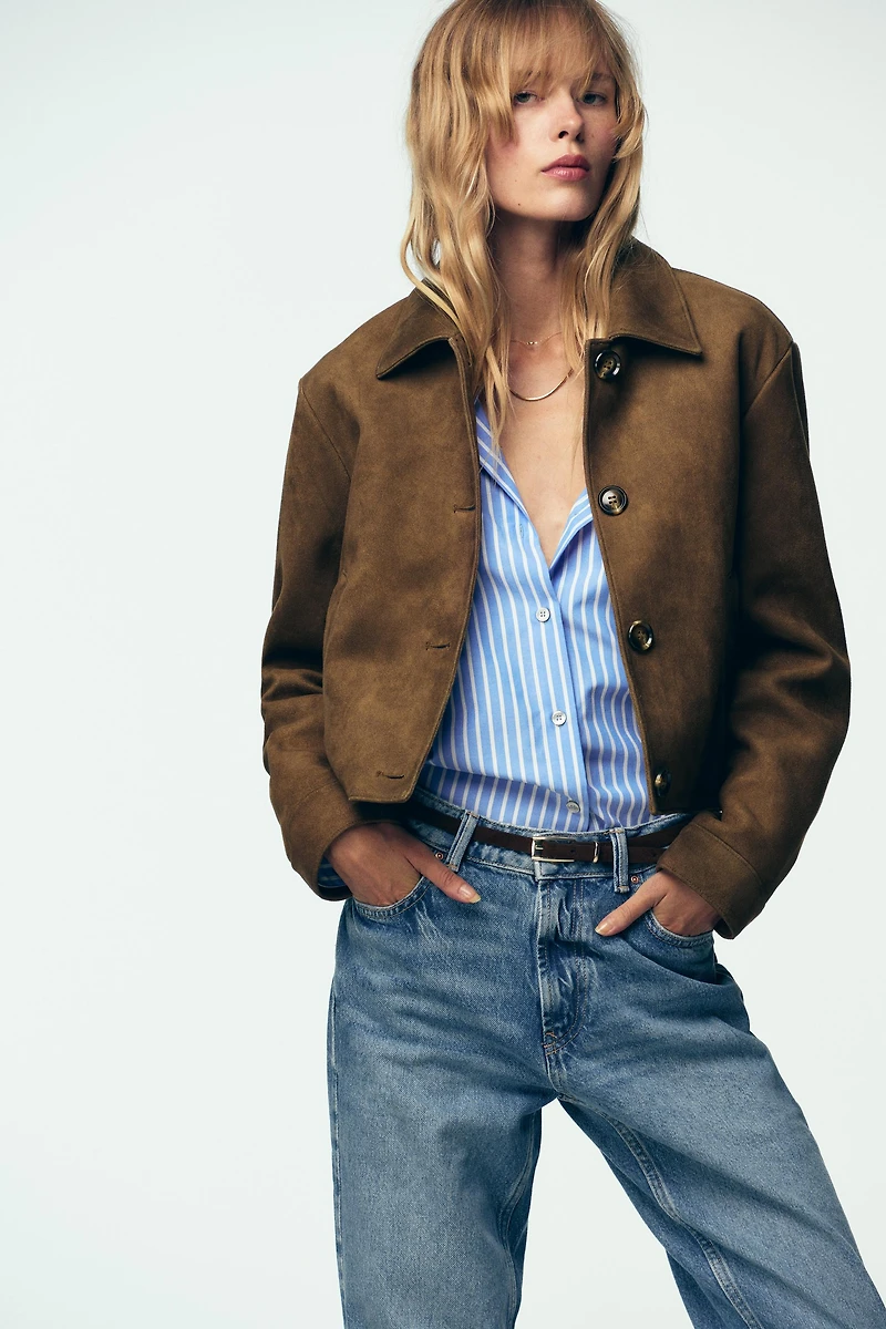 FAUX SUEDE JACKET