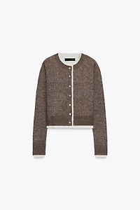 COMBINATION KNIT CARDIGAN