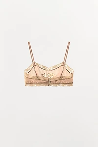 100% SILK EMBROIDERED LACE BRA
