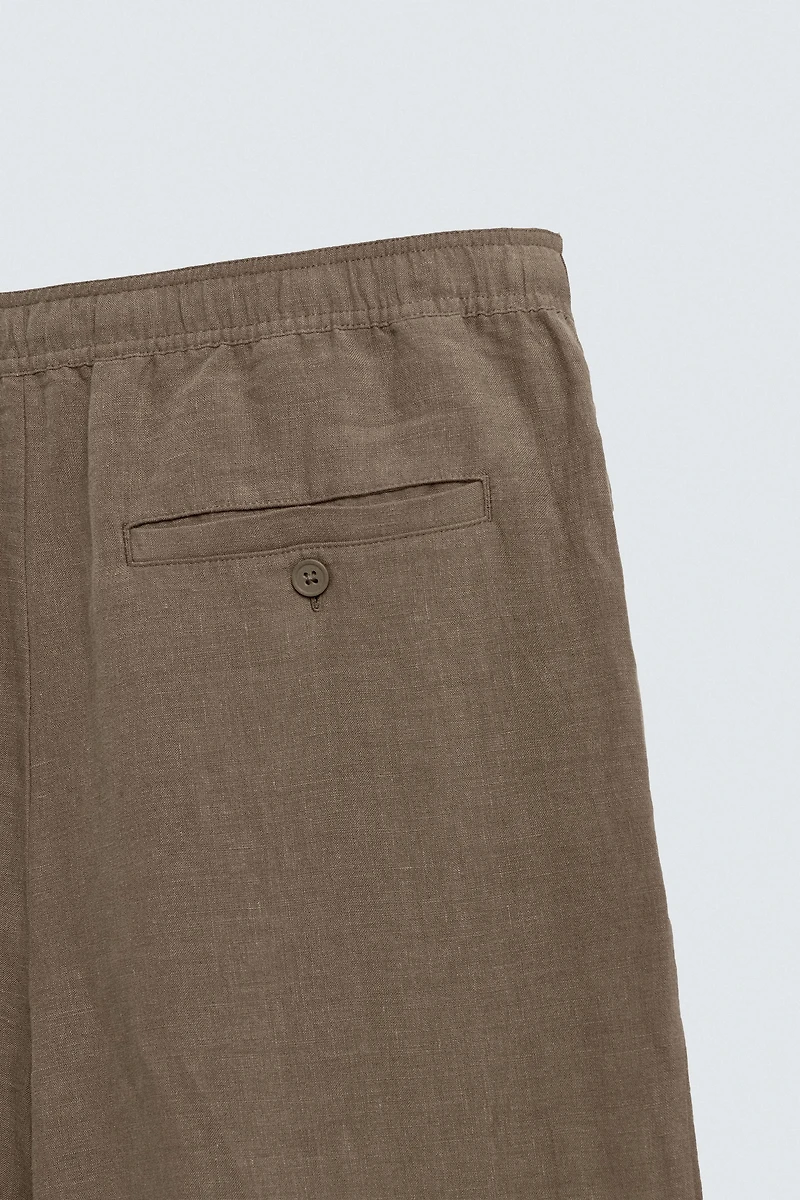 100% LINEN RELAXED FIT PANTS