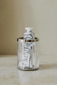 GLASS AND METAL TOOTHBRUSH TUMBLER