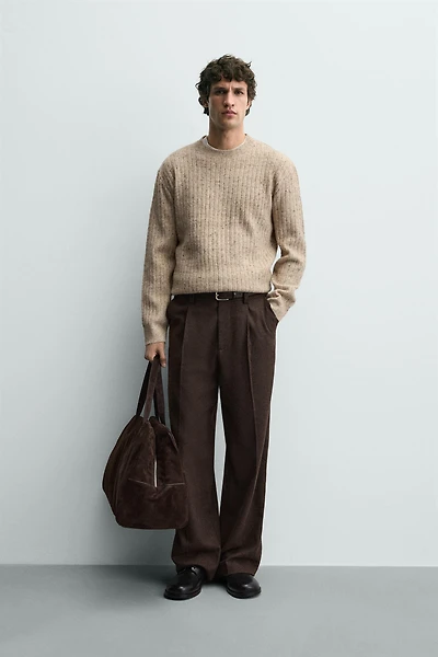 RIBBED BUTTONED JUMPER