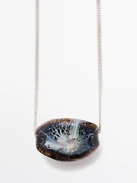 Necklace with ceramic pendant